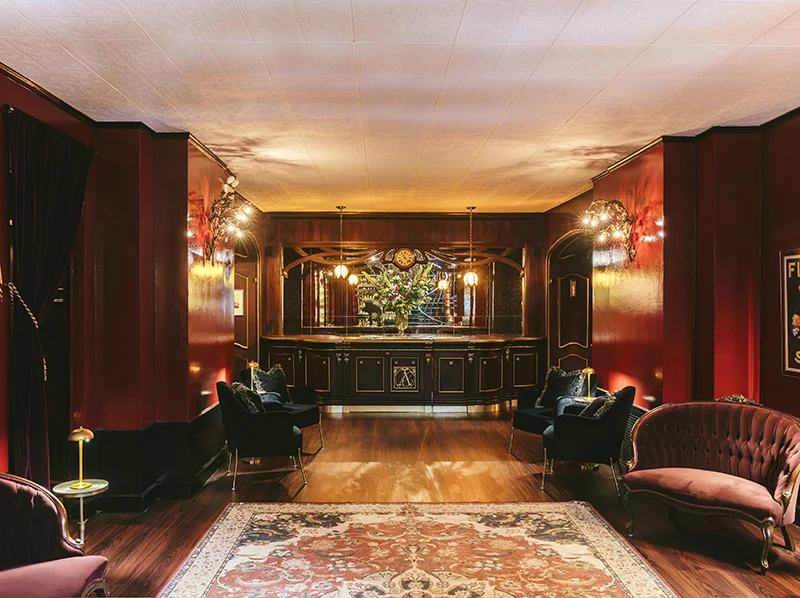 The Astor Club’s Art Nouveau lounge and bar