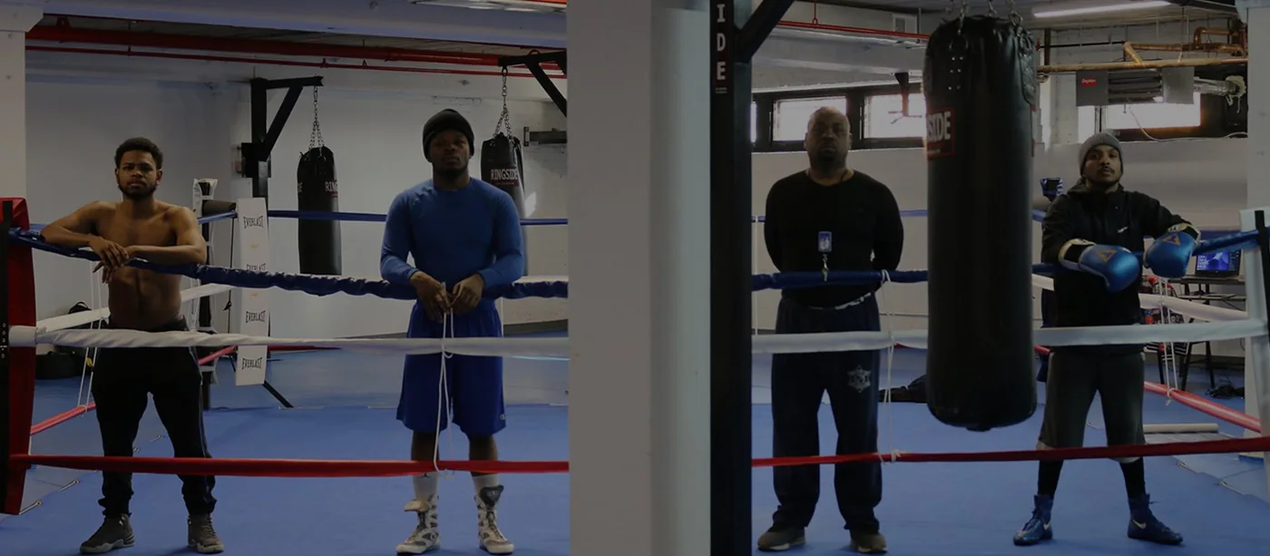 Boxers training in the ring at Windy City Boxing
